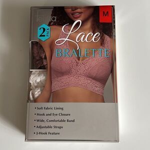 Felina Women’s 2 Pack Lace Bralette M